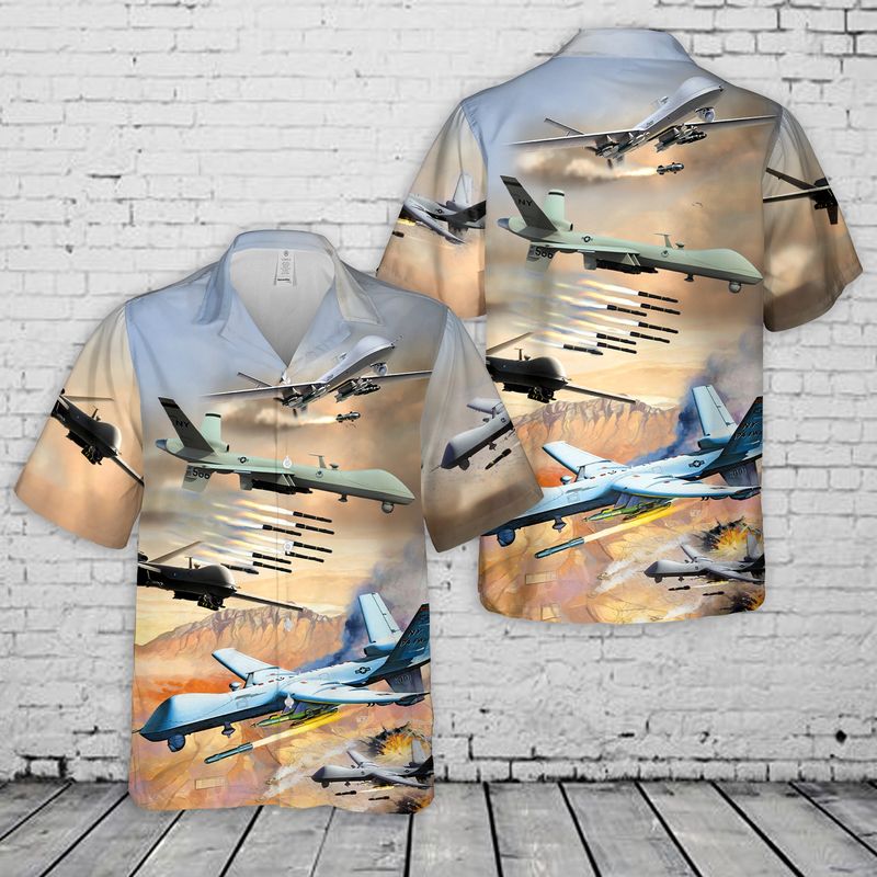 U.S. Air Force MQ-9A Reaper Hawaiian Shirt