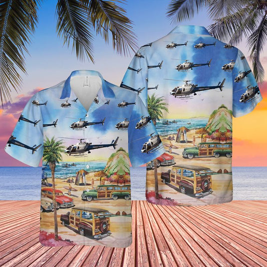Phoenix Police Eurocopter AS 350B3 Ecureuil Hawaiian Shirt