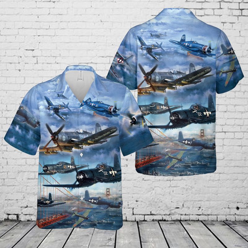 Vought F4U Corsair Hawaiian Shirt