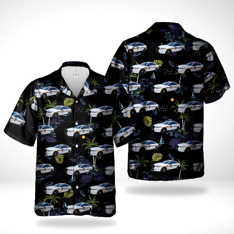 Jacksonville Sheriff's Office JSO Ford Police Interceptor Hawaiian Shirt