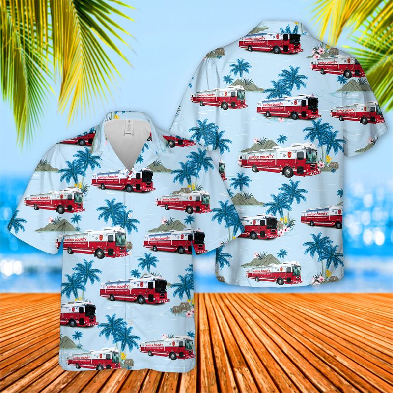 Suffolk County Emergency Service Hawaiian Shirt