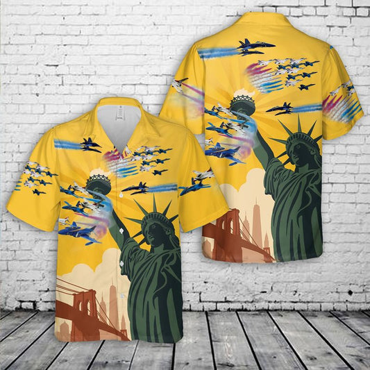 Airshow Blue Angels and Thunderbirds 4th Of July Hawaiian Shirt
