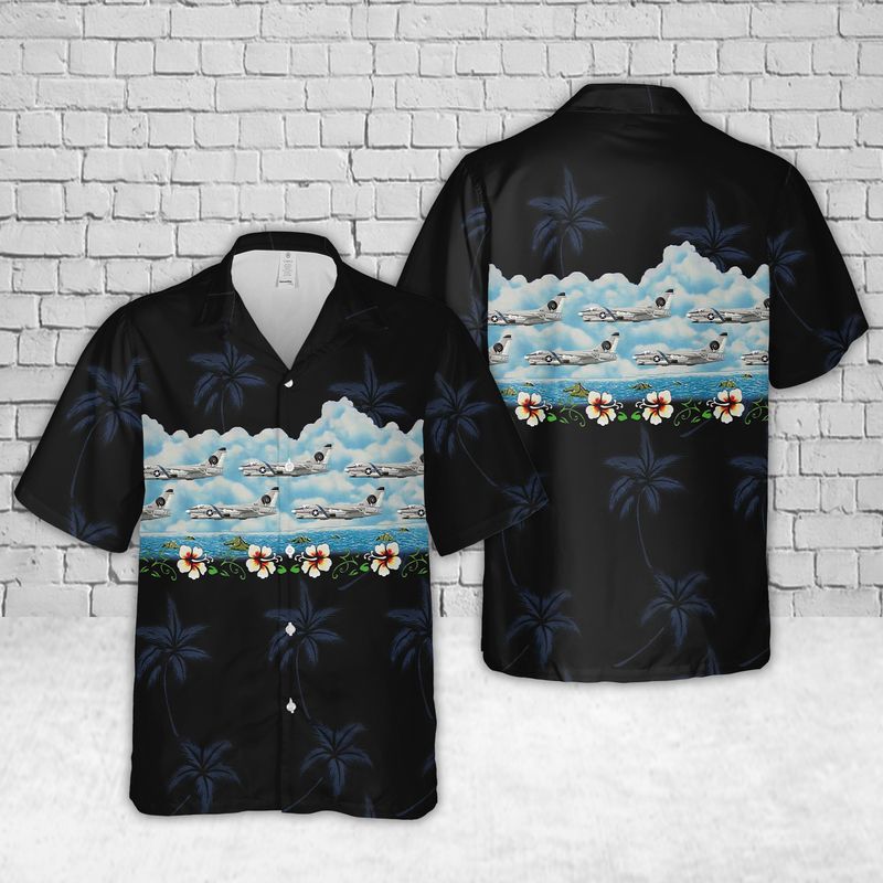 U.S. Navy A-7E "Corsair II" VA-83 "Rampagers" IK-89 Hawaiian Shirt