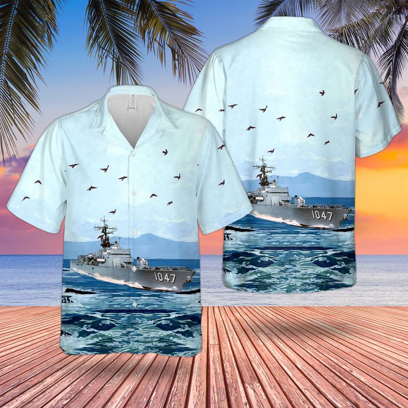 USS Voge (DE/FF-1047) U.S Navy Ship Reunions Hawaiian Shirt