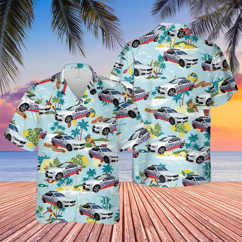 New South Wales Police Force Highway Patrol Hawaiian Shirt