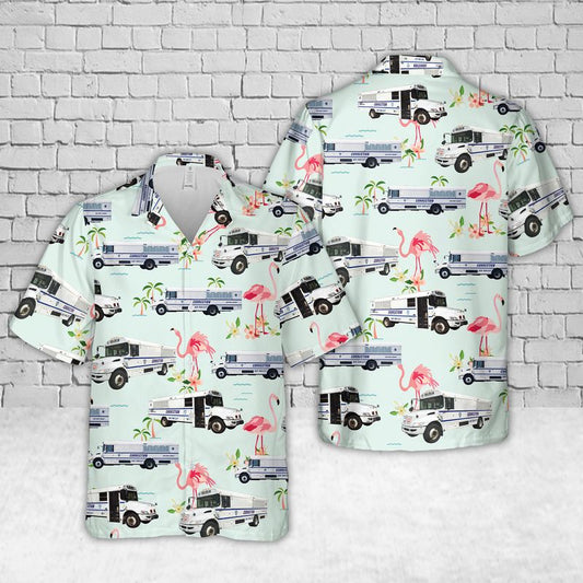 New York City Department of Correction Bus Hawaiian Shirt