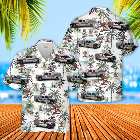 New Castle County Delaware Emergency Paramedic Hawaiian Shirt