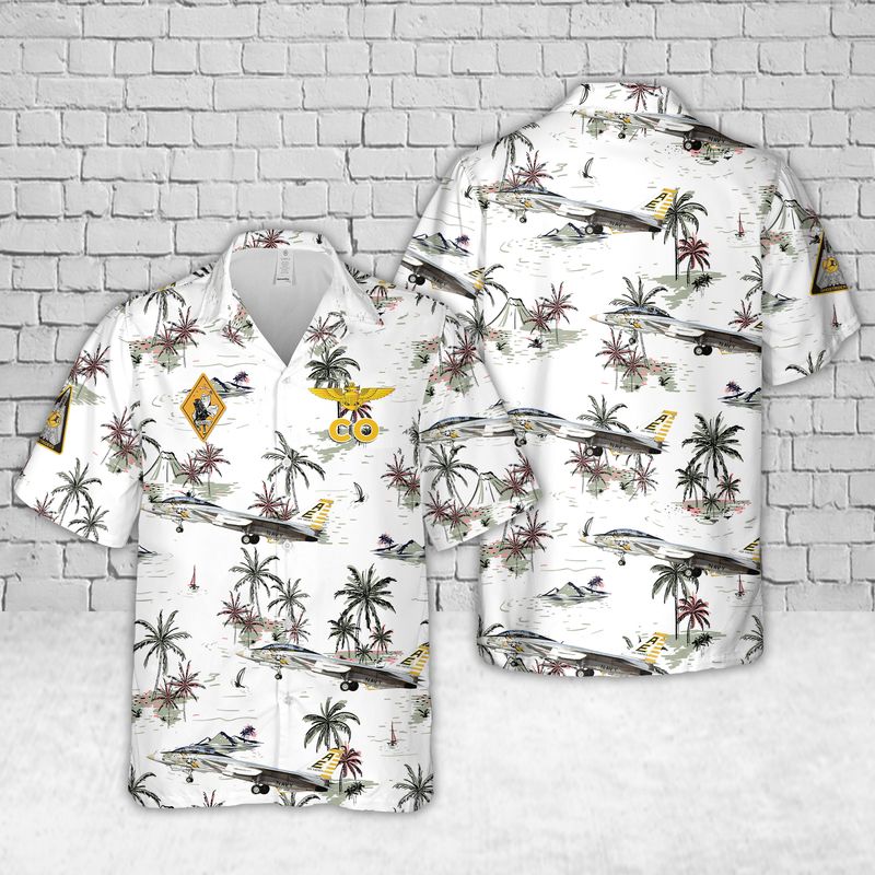 US Navy F-14 Tomcat aircraft of VF-142 the Ghostriders Hawaiian Shirt