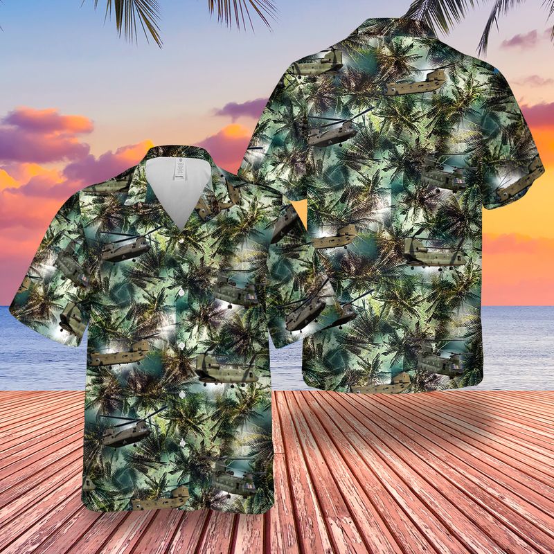 US Army Boeing CH-47 Chinook Hawaiian Shirt