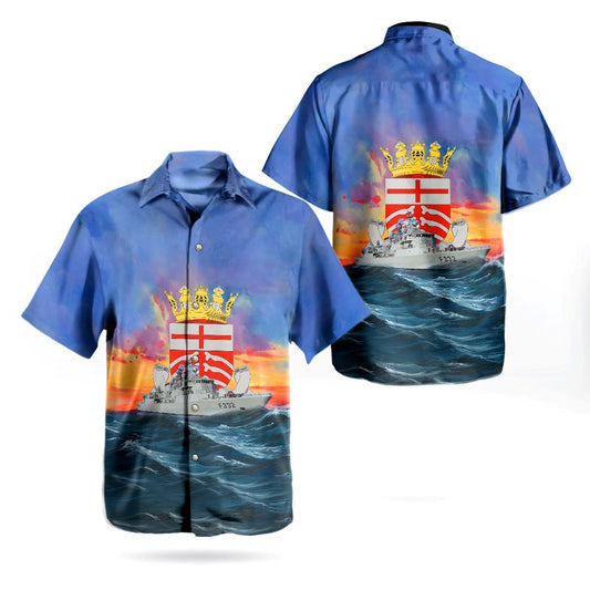 Portuguese Navy Marinha Portuguesa NRP Corte-Real (F332) Hawaiian Shirt