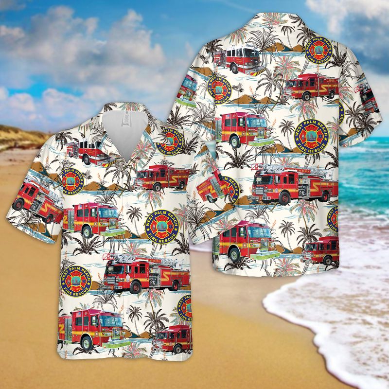 West Palm Beach Fire Rescue Hawaiian Shirt