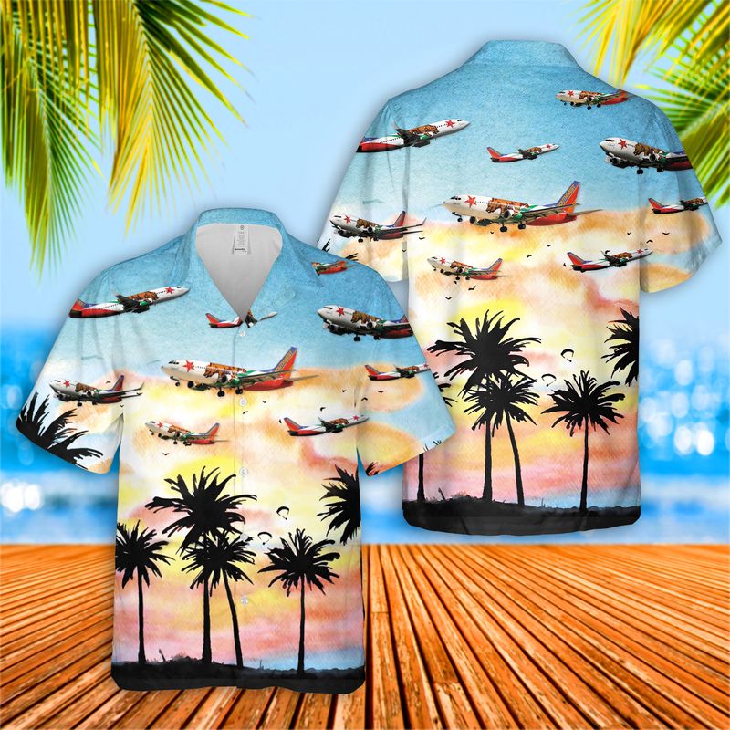 Southwest Airlines California Hawaiian Shirt