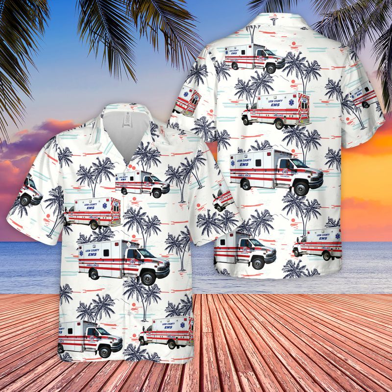 Leon County Emergency Medical Services Hawaiian Shirt