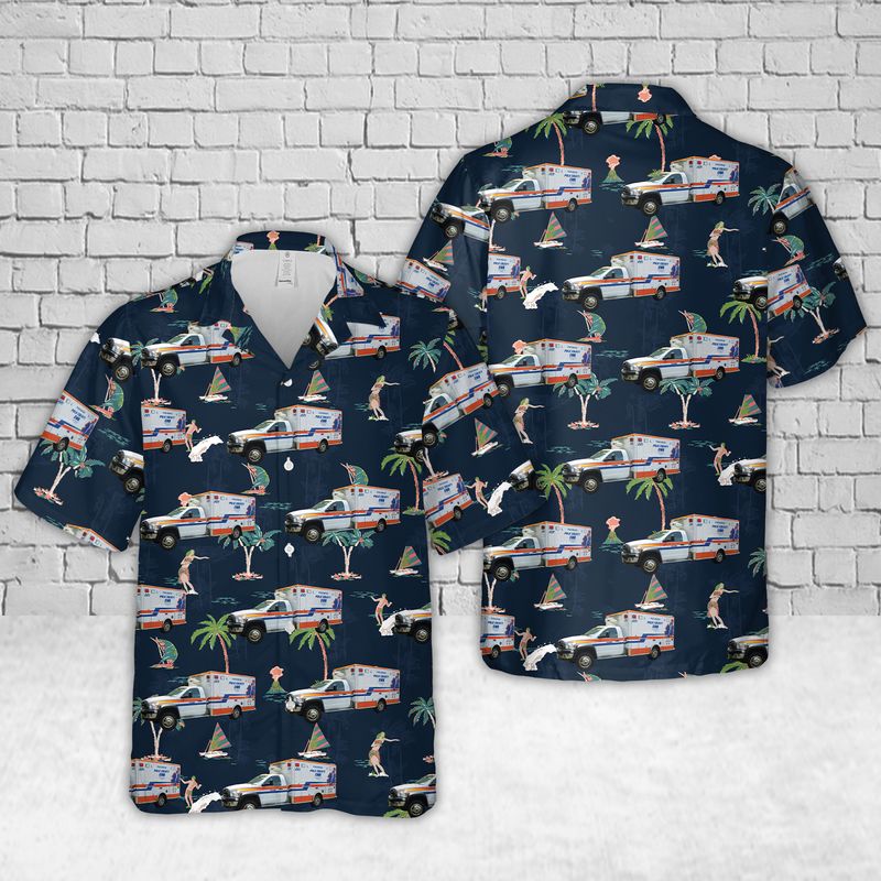 Texas Polk County EMS Hawaiian Shirt