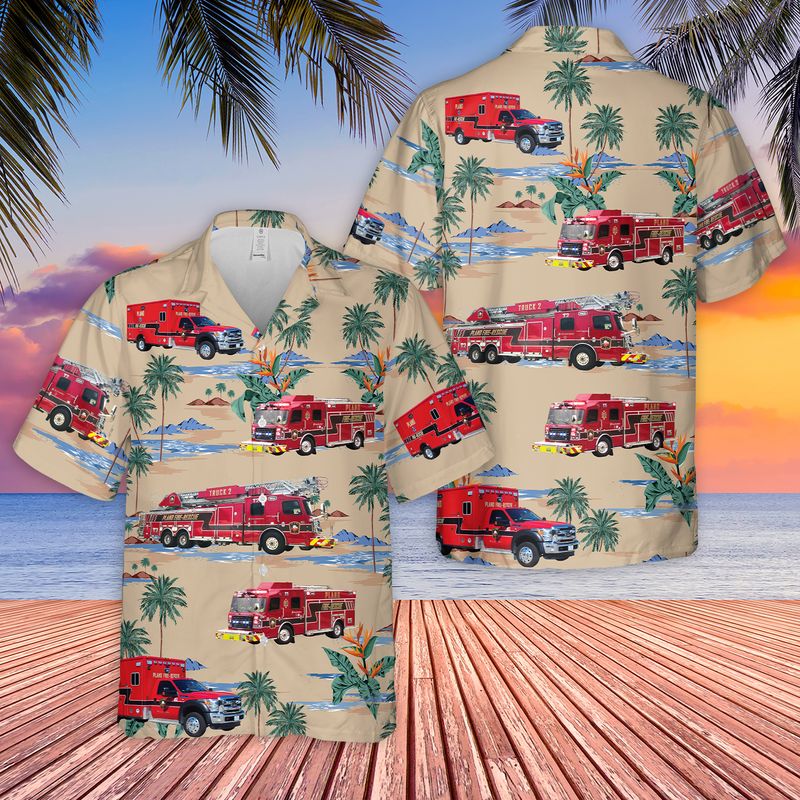 Texas Plano Fire Rescue Hawaiian Shirt