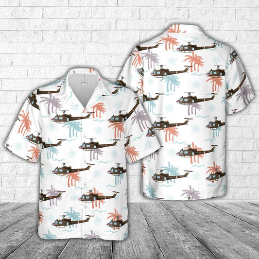 UH-1C Huey Helicopter Of 174 AHC Sharks Hawaiian Shirt