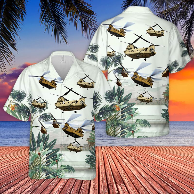 Army Boeing CH-47 Chinook Hawaiian Shirt