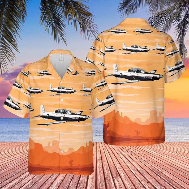 US Air Force Beechcraft T-6 Texan II Hawaiian Shirt