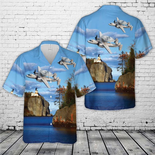 French Navy Grumman E-2C Hawkeye Hawaiian Shirt
