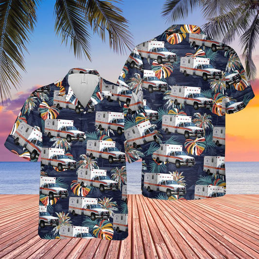 Florida Gadsden County EMS Hawaiian Shirt