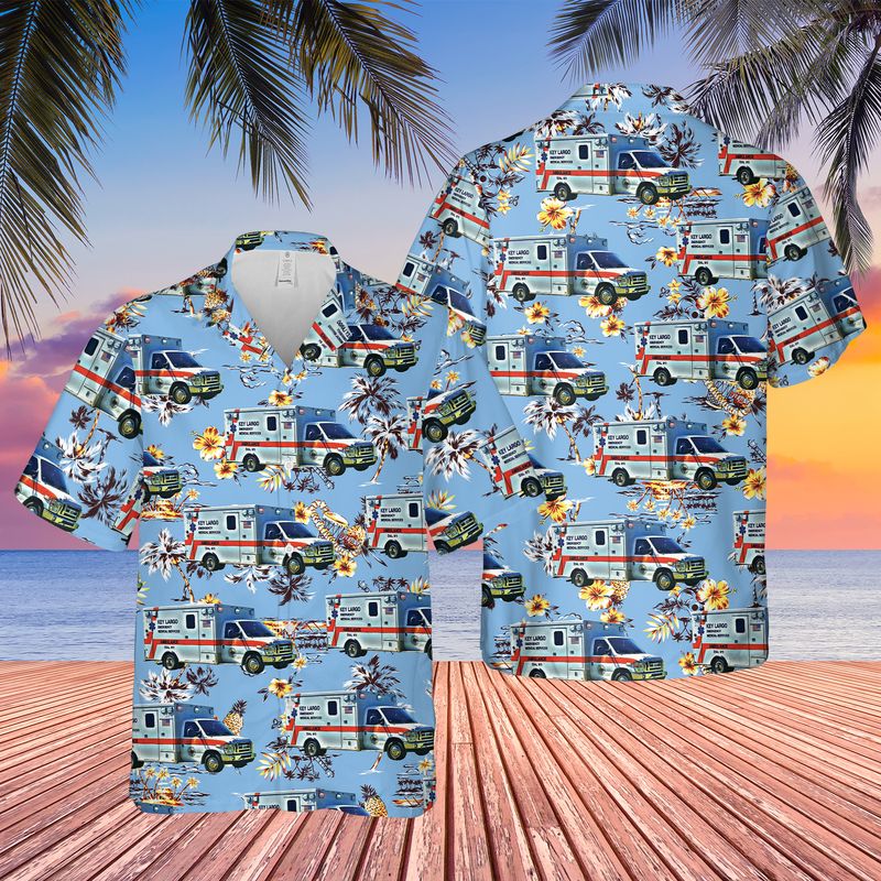 Florida Key Largo EMS Hawaiian Shirt