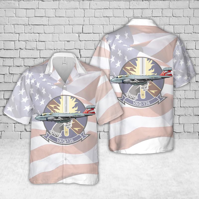 VAQ-136 EA-6B "Prowler" VAQ-136 "The Gauntlets" Hawaiian Shirt