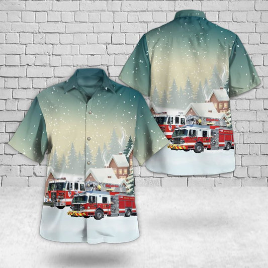 Highland Park, Illinois, Highland Park Firefighters Association Christmas Hawaiian Shirt