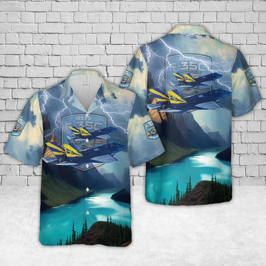MSFS F35C lightning II Demo Team Hawaiian Shirt