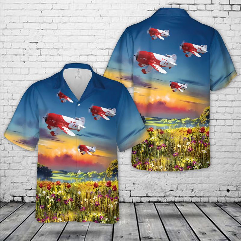 Gee Bee Model R Super Sportster Airplane Hawaiian Shirt