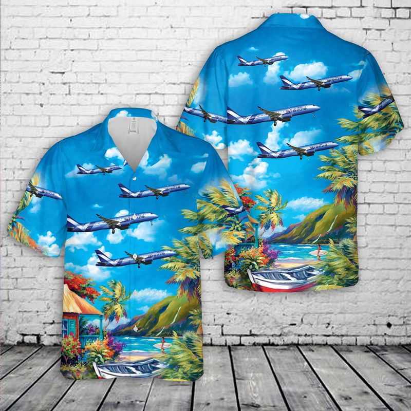 Breeze Airways Airbus A220-300 Hawaiian Shirt