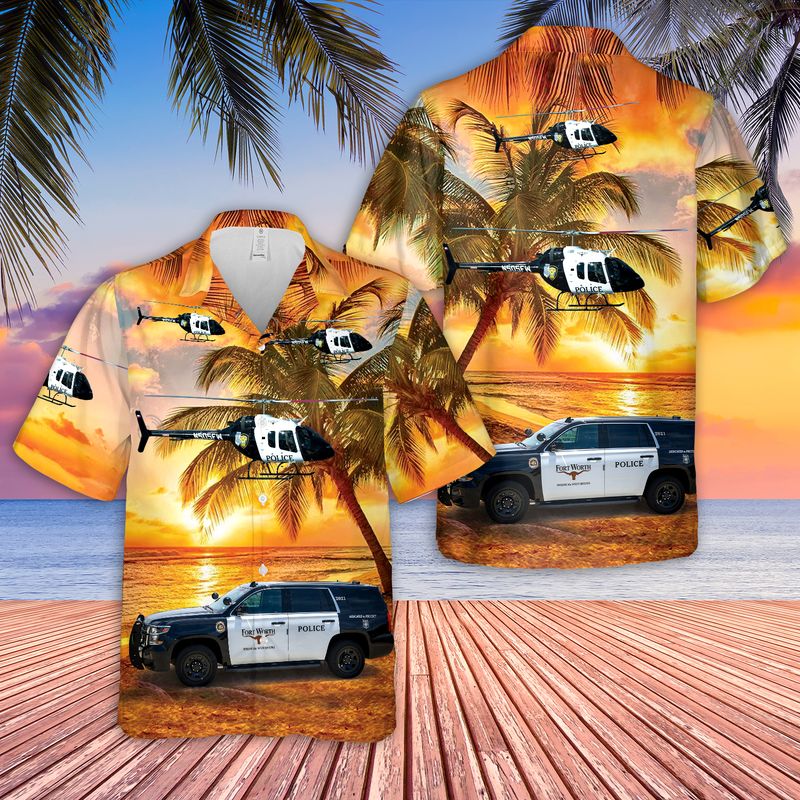 Fort Worth Police Department Hawaiian Shirt