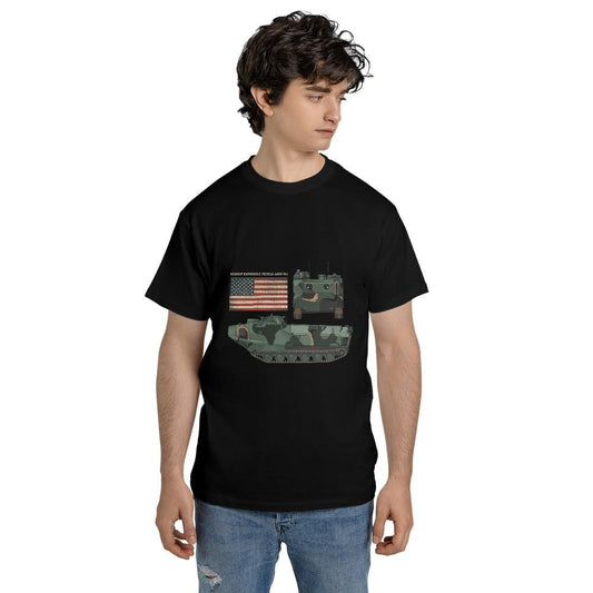 AAVP-7A1 Assault Amphibious Vehicle Vintage USA American Flag Classic Unisex T-Shirt (Made In US)