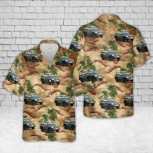 German Armed Forces Feldjager Nissan Patrol Hawaiian Shirt