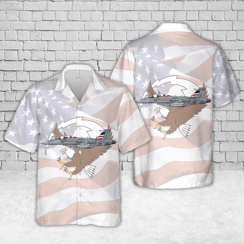 U.S Navy VAQ-140 Patriots EA-18G Hawaiian Shirt