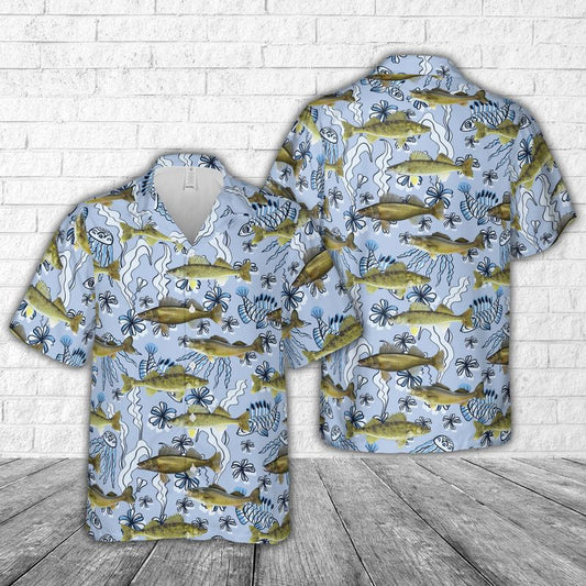Walleye fishing Hawaiian Shirt