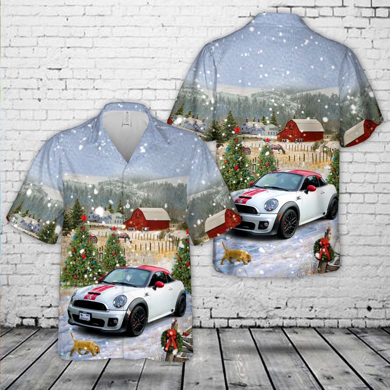 United Kingdom Mini Car 2012 Mini Coupe Christmas Hawaiian Shirt