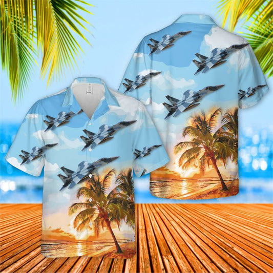 USAF 65th Aggressor Squadron McDonnell Douglas F-15C Eagle 80-0010 Hawaiian Shirt