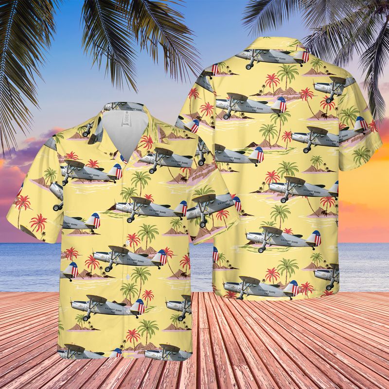 US Coast Guard Fairchild 24 WW2 Hawaiian Shirt