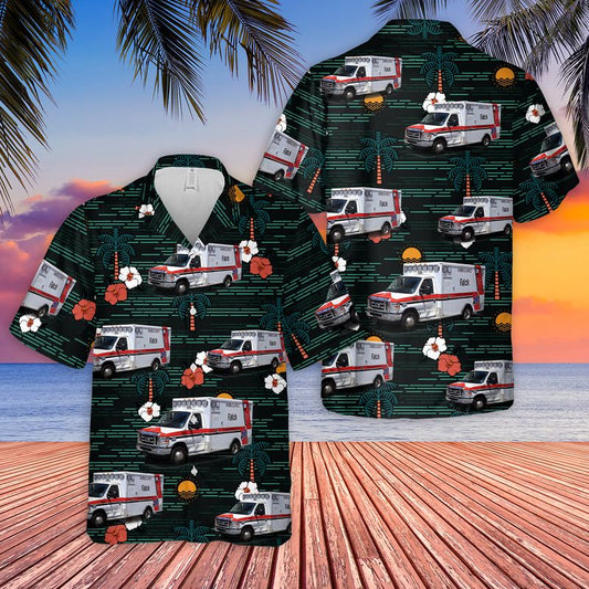 Falck USA EMS Hawaiian Shirt
