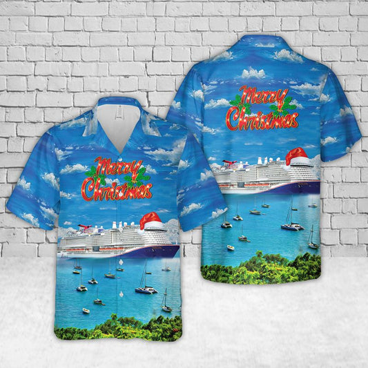 Carnival Cruise Line Mardi Gras Christmas Hawaiian Shirt