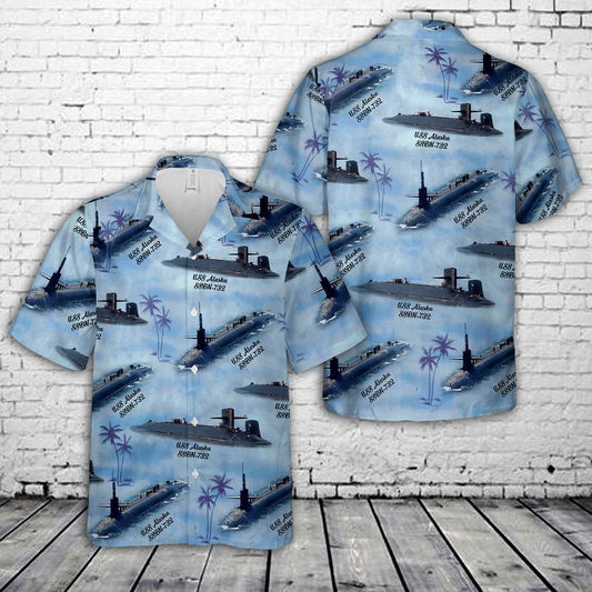 USS Alaska Ballistic Missile Submarine Hawaiian Shirt