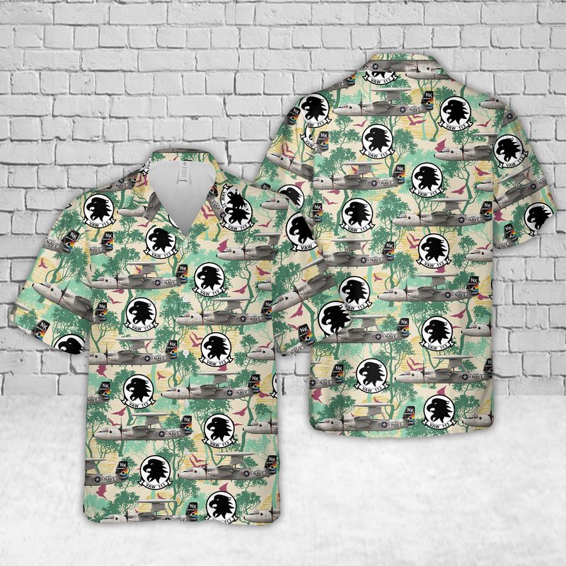 U.S Navy VAW-113 Black Eagles E-2D Hawaiian Shirt