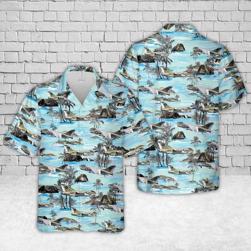 U.S Navy VA-66 A-7E Corsair Hawaiian Shirt