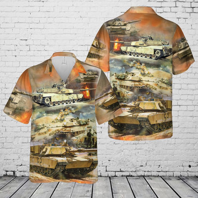 M1 Abrams Tank Hawaiian Shirt