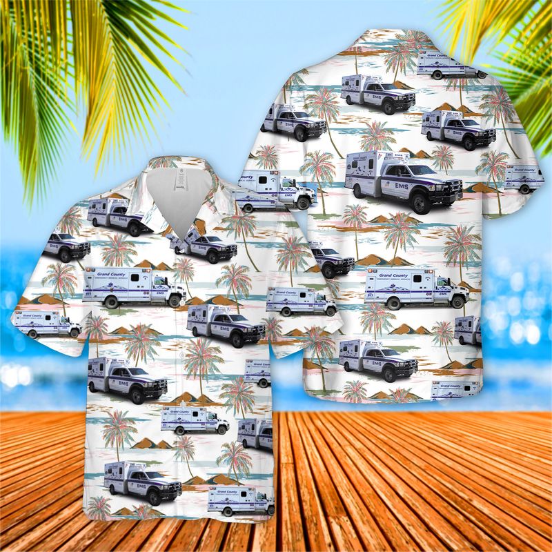 Grand County Emergency Medical Services Hawaiian Shirt