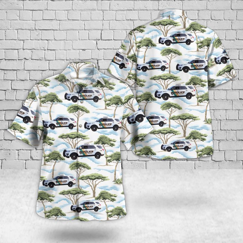 Pittsburgh, Pennsylvania, O'hara Township Police Department 2016 Ford Police Interceptor Utility Hawaiian Shirt
