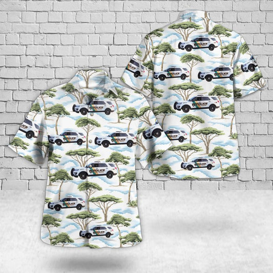 Pittsburgh, Pennsylvania, O'hara Township Police Department 2016 Ford Police Interceptor Utility Hawaiian Shirt