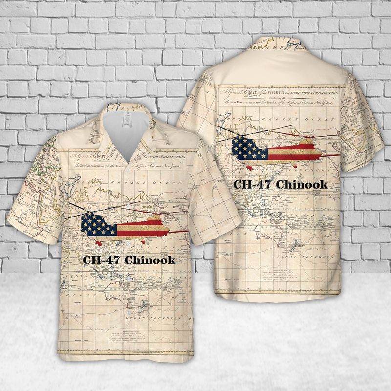 US Army Boeing CH-47 Chinook Hawaiian Shirt