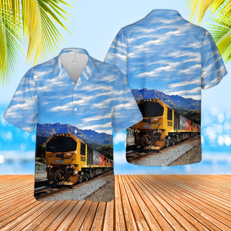KiwiRail DL9020 Rail Transport New Zealand Hawaiian Shirt