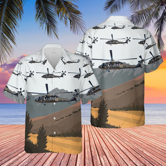 Idaho Army National Guard 183rd Aviation Regiment UH-60L Black Hawk Hawaiian Shirt